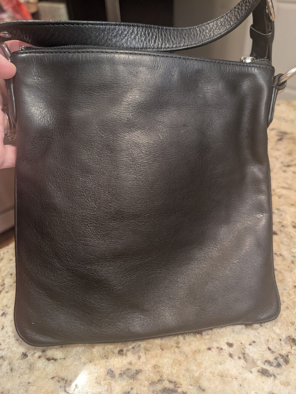 Coach Madison Black Leather Pleated Swingpack Crossbody Bag - Picture 3 of 8